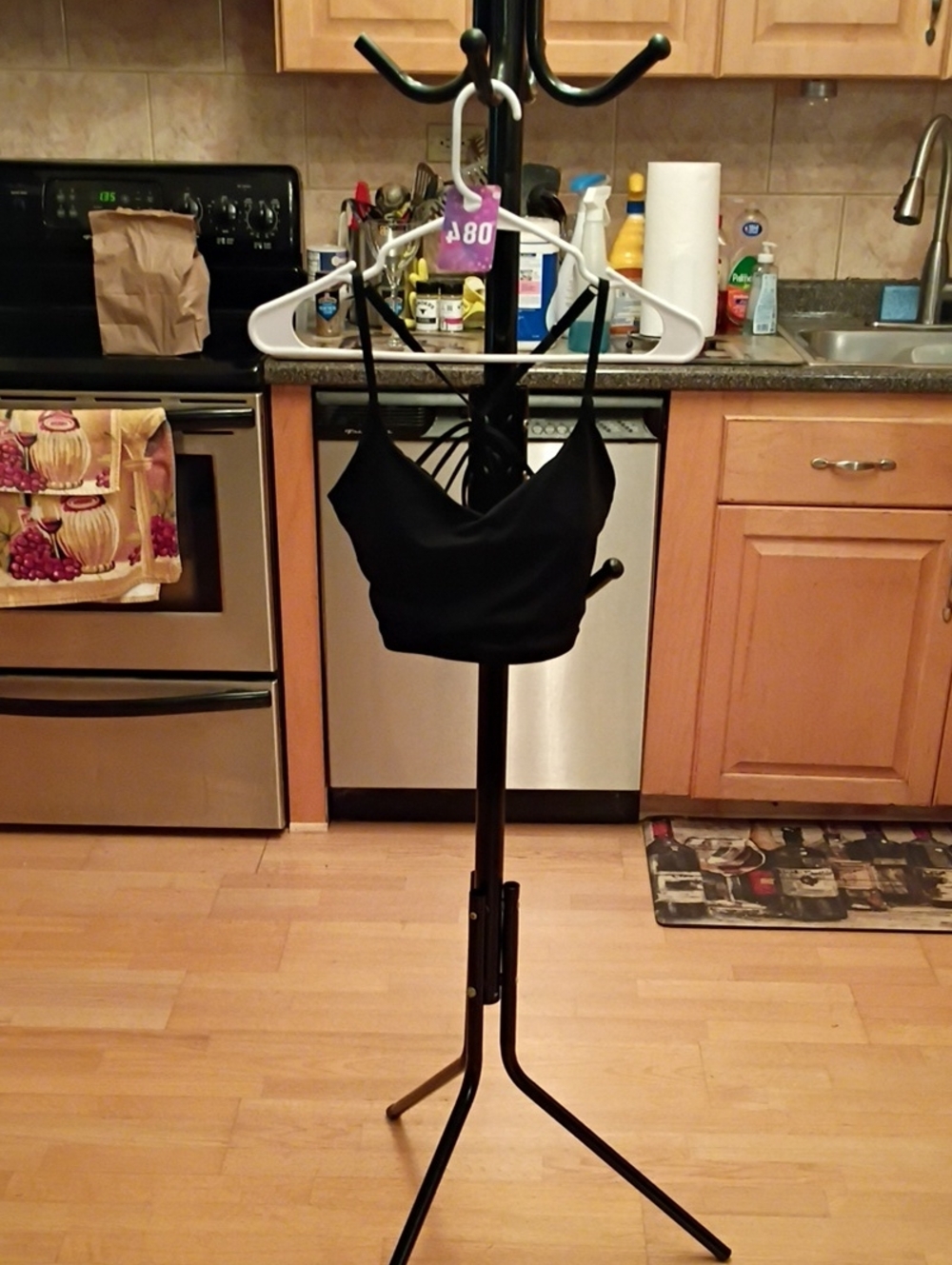 Athleta Black Strappy Back Crop Bra